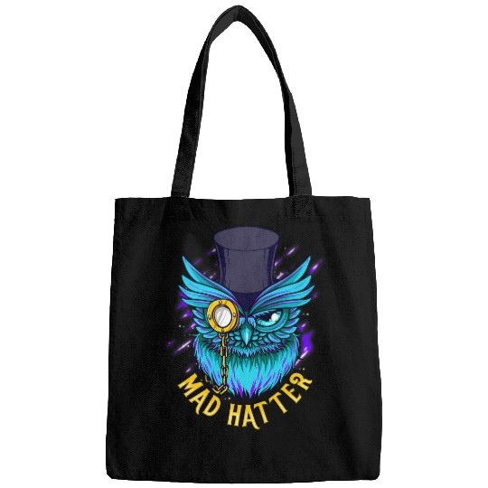 Owl Pet Mad Hatter Owl Cute Owl Lover Vintage Bags