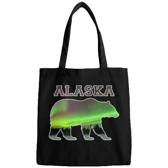 Alaskan Bear Northern Lights Aurora Borealis Nature Sky 3 Bags