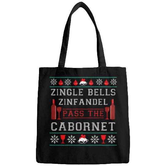 Wines Fun Jingle Bells Zinfandel Funny Novelty Wines Lover Bags