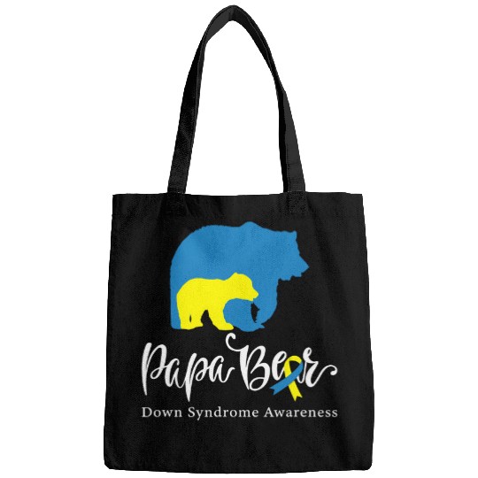 Bear Pet Mens Papa Bear Down Syndromes Awareness for Dad Bags
