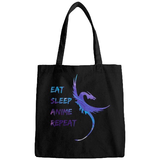 Dragon Pet Manga Eat Sleep Anime Repeat Dragon Anime Bags