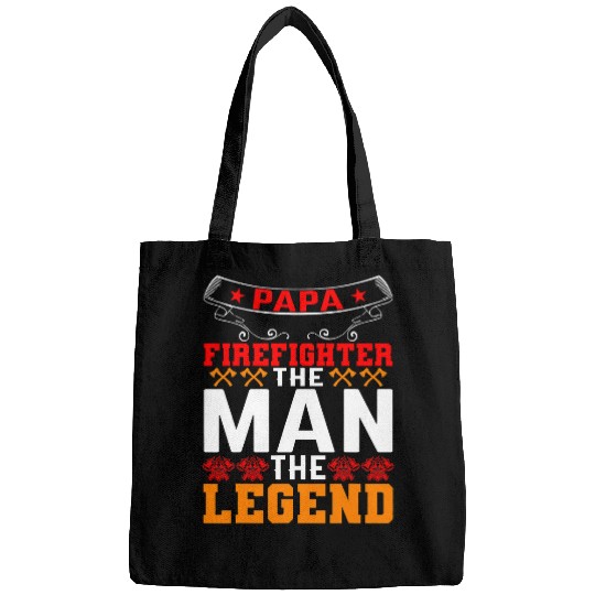 Firefighter Job Papa Firefighter The Man The Legend Firefighter Dad 3 Bags