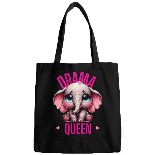 Elephant Pet Drama Queen Theatrical Funny Cute Dramatic Elephant Meme Bags