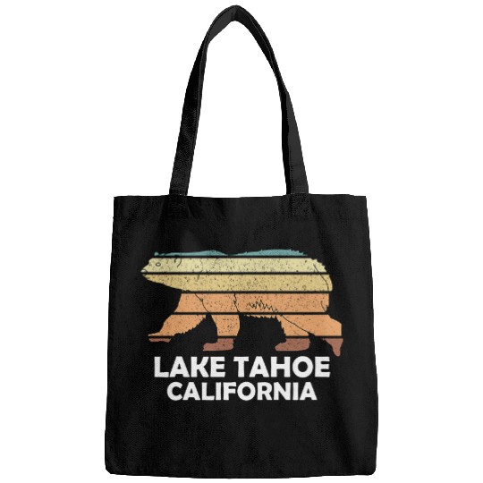 Bear Pet Lake Tahoe californias vintages Grizzly Bear Souvenir Bags