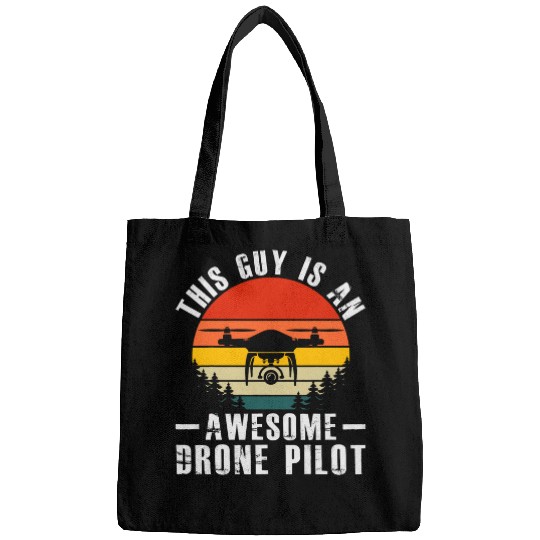 Funny Drone Pilot Gift Drone Gift For Him Drone Flying Dad 2 Bags