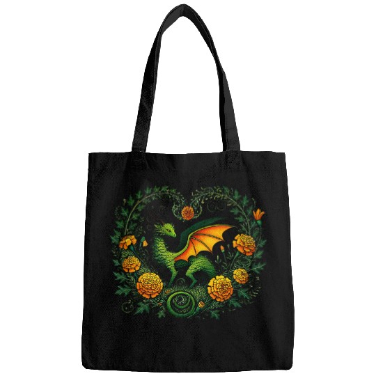 Dragon Pet Marigold Moss Dragon Illustration 1 Bags