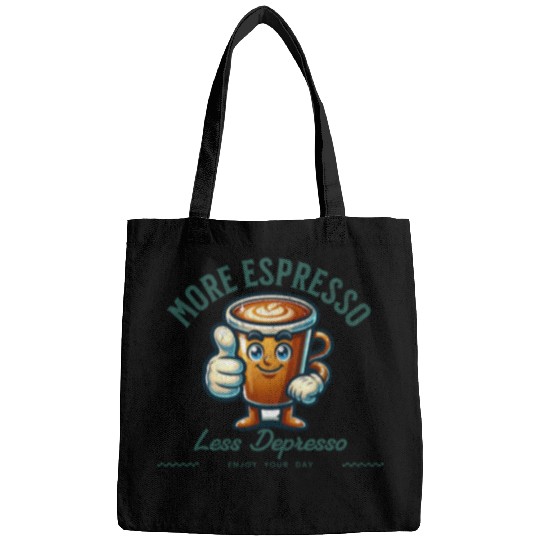 Coffee Fun More Espresso Less Depresso Vibrant Coffee Advocate Bags