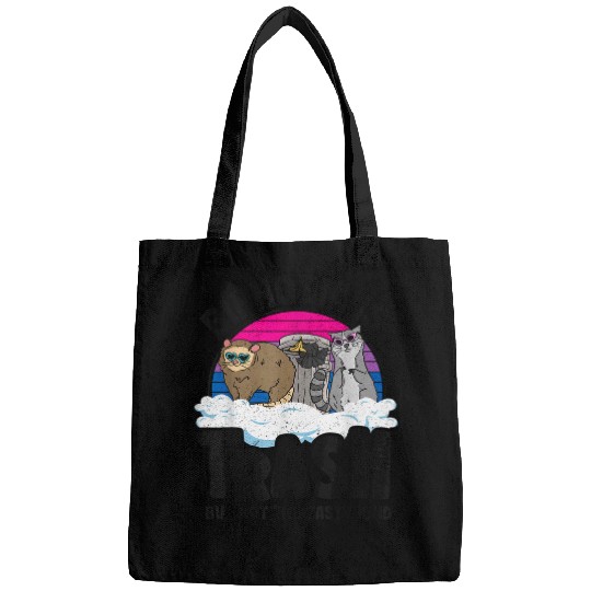 Raccoon Pet Biphobia Is Trash Opossum Raccoon Bisexual Flag Bi Pride 2 Bags