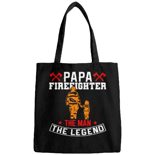 Firefighter Job Papa Firefighter The Man The Legend Firefighter Dad 1 Bags