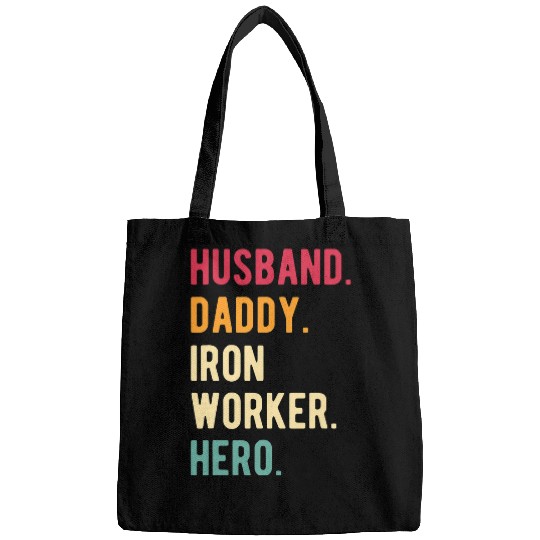 Mens vintages Husband Daddy Iron Worker Hero Fathers Day Gift Bags