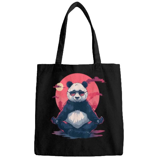 Bear Pet Funny Meditation Bear Sunset Spiritual Yoga Hindu Zen Buddha Bags