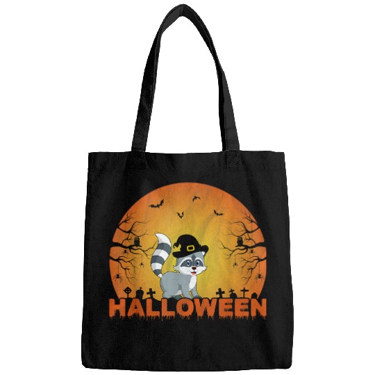 Raccoon Pet Funny Halloween Costume Witch Hat Raccoon Halloween Bags