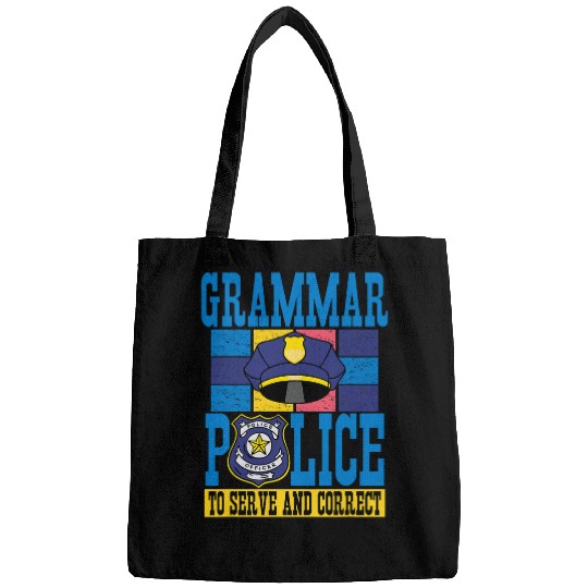 Police Job Grammar Police Men Women Kids Law Enforcement Cop Funny 2 Bags