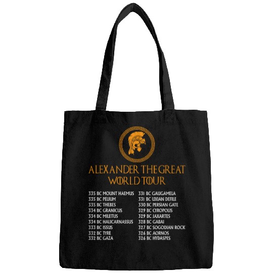 Ancient Greek History Alexander The Great World Tour Bags