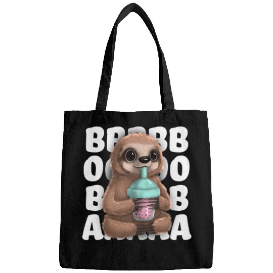 Sloth Pet Kawaii Boba Bubble Milk Tea Tapioca Pearls Cute Bags