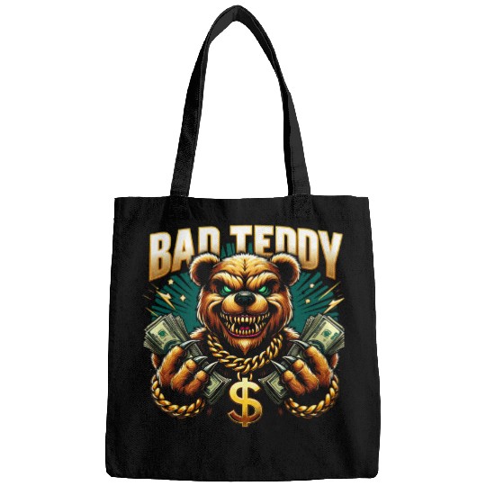 Bear Pet Money Calling Hip Hop Bear Teddy Tee Gangster Rap Swag Dope Bags