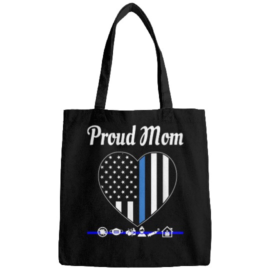 Police Job Mothers Day for Mom in Police Service Plus Size Tee Bags