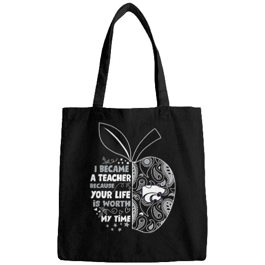 Kansas State Wildcats I Became Teacher Team Paisley Bags