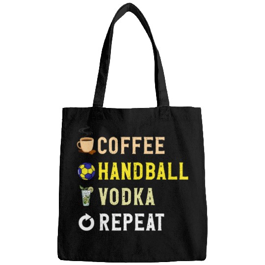 Coffee Fun Drinks Lover Funny Coffee Handball Vodka Repeat Novelty Bags