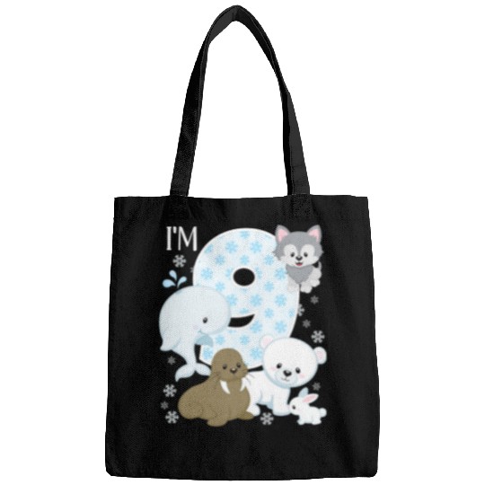 Bear Pet Arctic Animals 9th Birthday Polar Bear Walrus Fox Sea Theme Bags