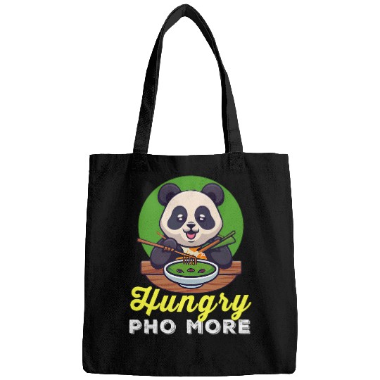 Panda Pet Hungry Pho More Cute Panda Eating A bowl Bags