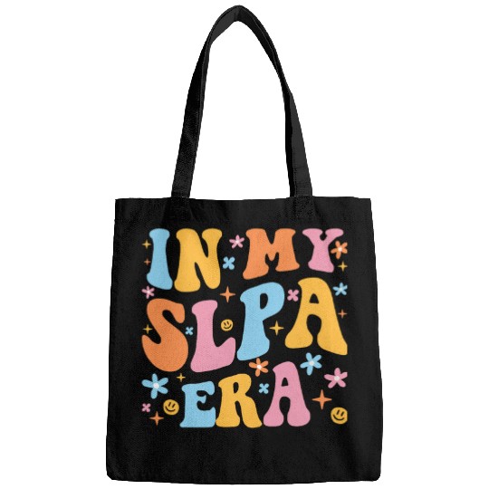 In My SLPA Era Engagement Groovy Speech Therapist Men Women Bags