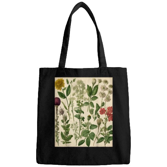 Botanical Prints Herb Garden Bags