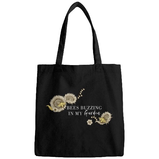 Bees Buzzing in My Garden Flower Gardening Bags