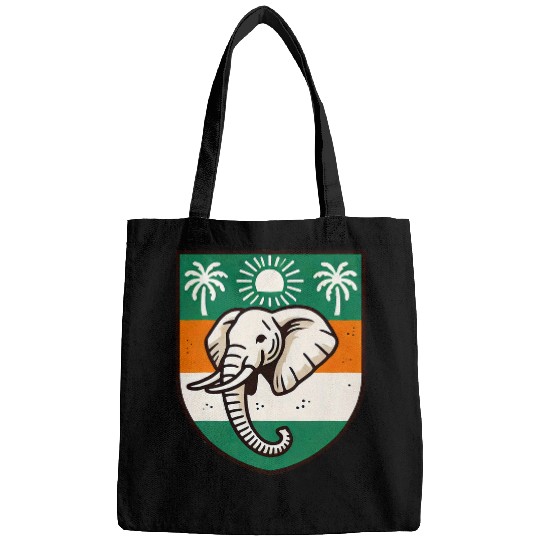 Elephant Pet Ivory Coast Ivorian Elephant Flag Wear Bags