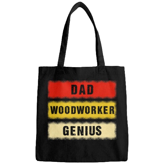 Mens Woodworking Dad vintages Dad Woodworker Genius Fathers Day Bags