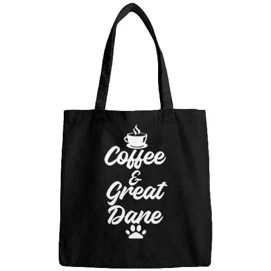 Coffee Fun and Great Dane for caffeines and Big dog Lovers Bags