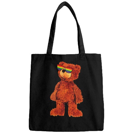Bear Pet LGBTQ Gay Pride Cute Teddy Bear with Rainbow Color Glasses Bags