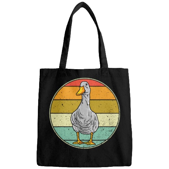Duck Pet Animal Retro Sunset Ducks Lover for men women 056 Bags