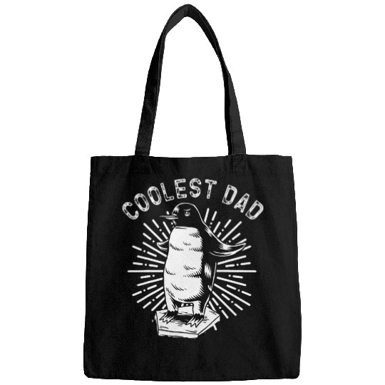 Penguin Pet Coolest Dad Penguin dad Funny Fathers Day For Dad Bags