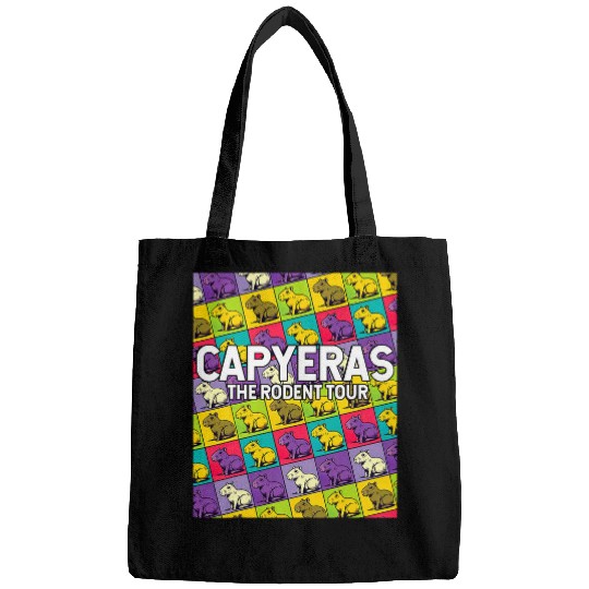 capybaras Pet Color Concert Tour Funny Capyeras Graphic Bags