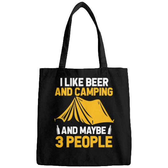 Beer Fun I Like Beer and Camping and Maybe 3 People Camper Introvert Bags