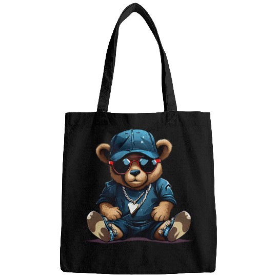Bear Pet Urban Teddy Bear East Coast Gangsta Style Hat and Sunglasses Bags