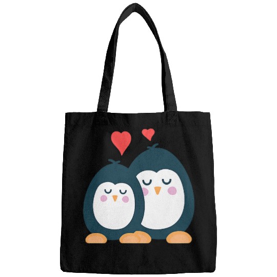 Penguin Pet Couples Gift Wedding Anniversary Valentines Him Her 2 Bags