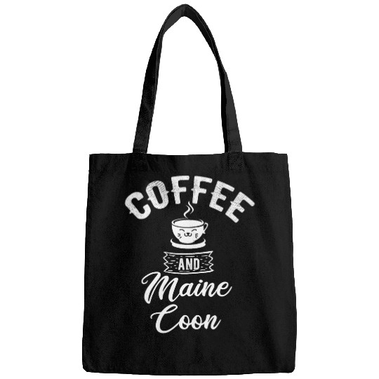 Coffee Fun And Maine Coon Funny Maine Coon Lover Outfit Bags