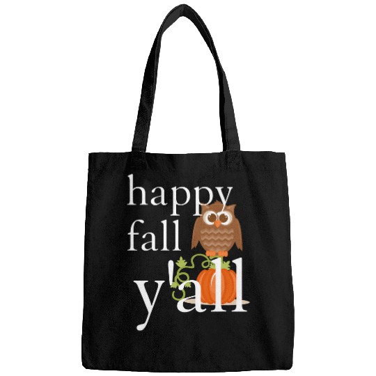 Owl Pet Happy Fall Y all Whimsical Owl Preppy Attitude Southern Girl Bags