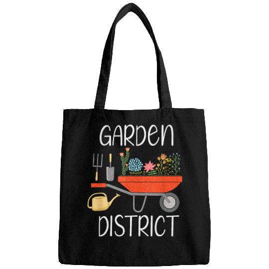 Garden District Plant Flower Funny Distressed Gardening Bags
