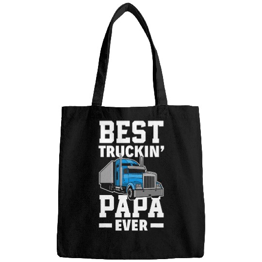 Mens Truckin Papa Ever Trucker Dad Truck Driver Dad Bags