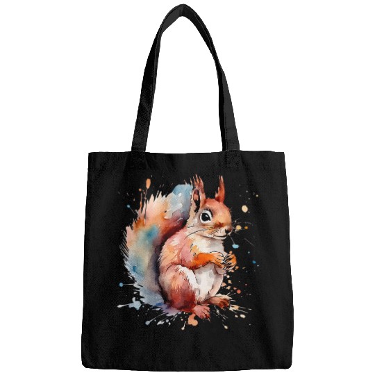 Squirrel Pet Watercolor Bags