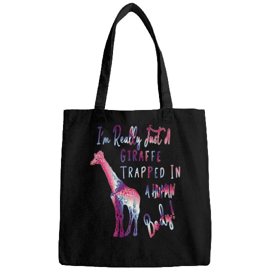 Giraffe Pet I m Really Just A Giraffe Trapped In A Human Body Bags