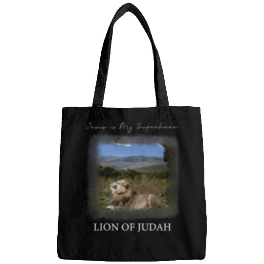 Lion Pet Jesus is my Superhero Lion of Judah Bags