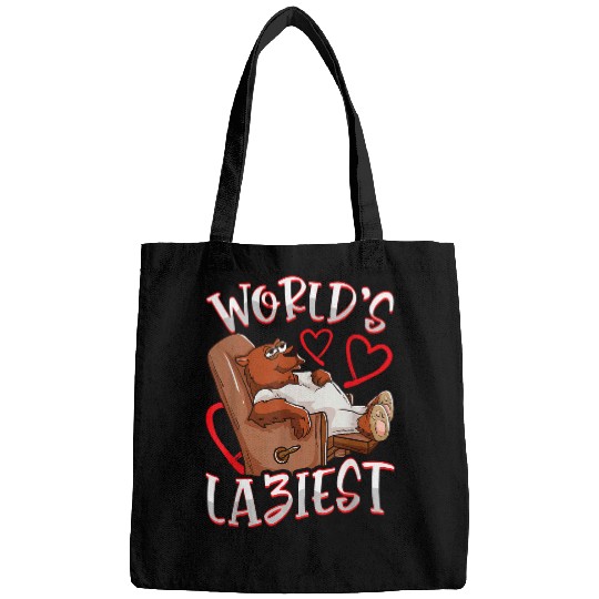 Bear Pet valentines bear lazy boyfriend couch potato bum slacker Bags