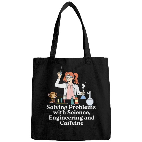 Coffee Fun Solving Problems Science Engineering caffeines Retro Bags