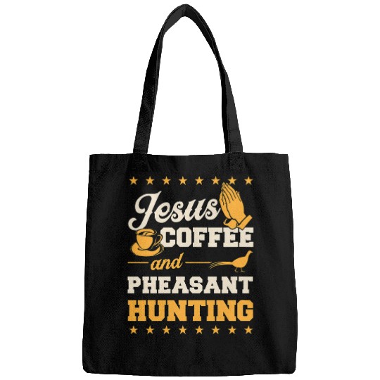 Coffee Fun Jesus Coffee And Pheasant Hunting Funny Christian Hunter 8 Bags