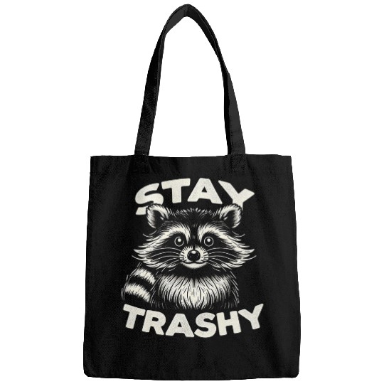 Raccoon Pet Funny Stay Trashy Raccoon Lovers Retro 3 Bags