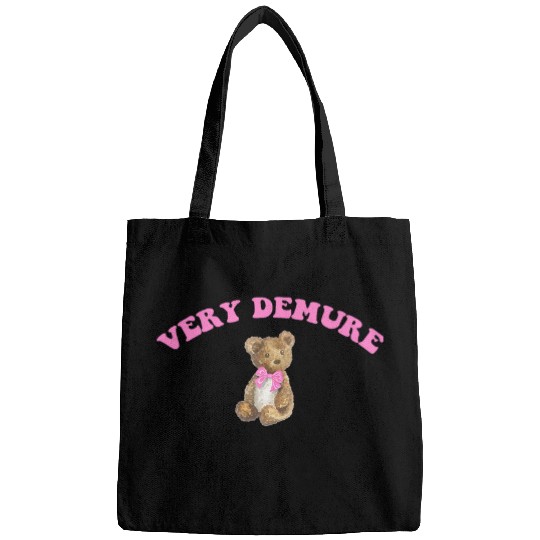 Bear Pet Very Demure Teddy Bear Preppy Soft Girl Aesthetic Saying Bags